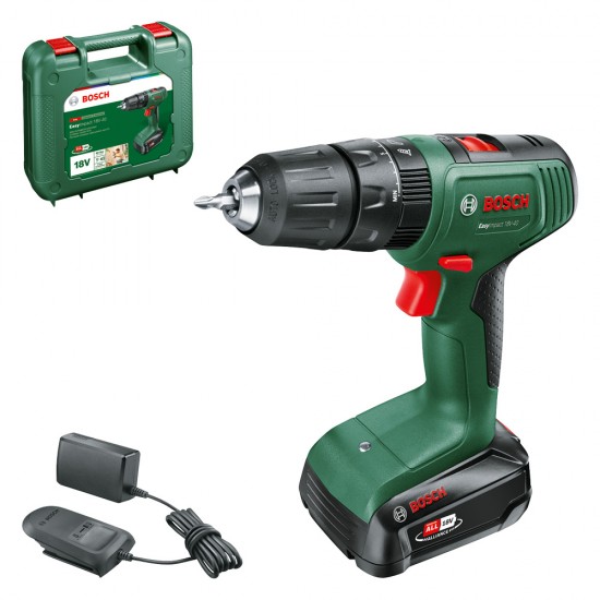 Bosch EasyImpact 18V-40 Akülü Darbeli Matkap 2.0Ah Akü Şarj Aleti Plastik Çanta