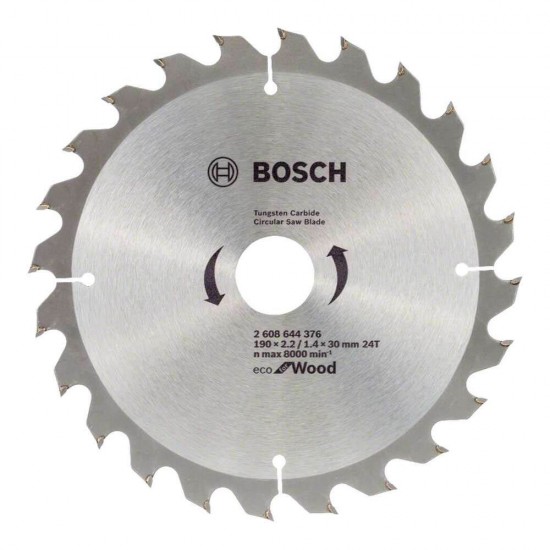 Bosch Eco for Wood Daire Testere Bıçağı 190*30 mm 24DE