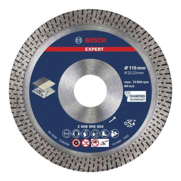 Bosch EXPERT HardCeramic Elmas Kesme Diski 115 x 22,23 x 1,4 x 10 mm